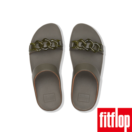 FitFlop FINO 雙帶涼鞋灰綠色