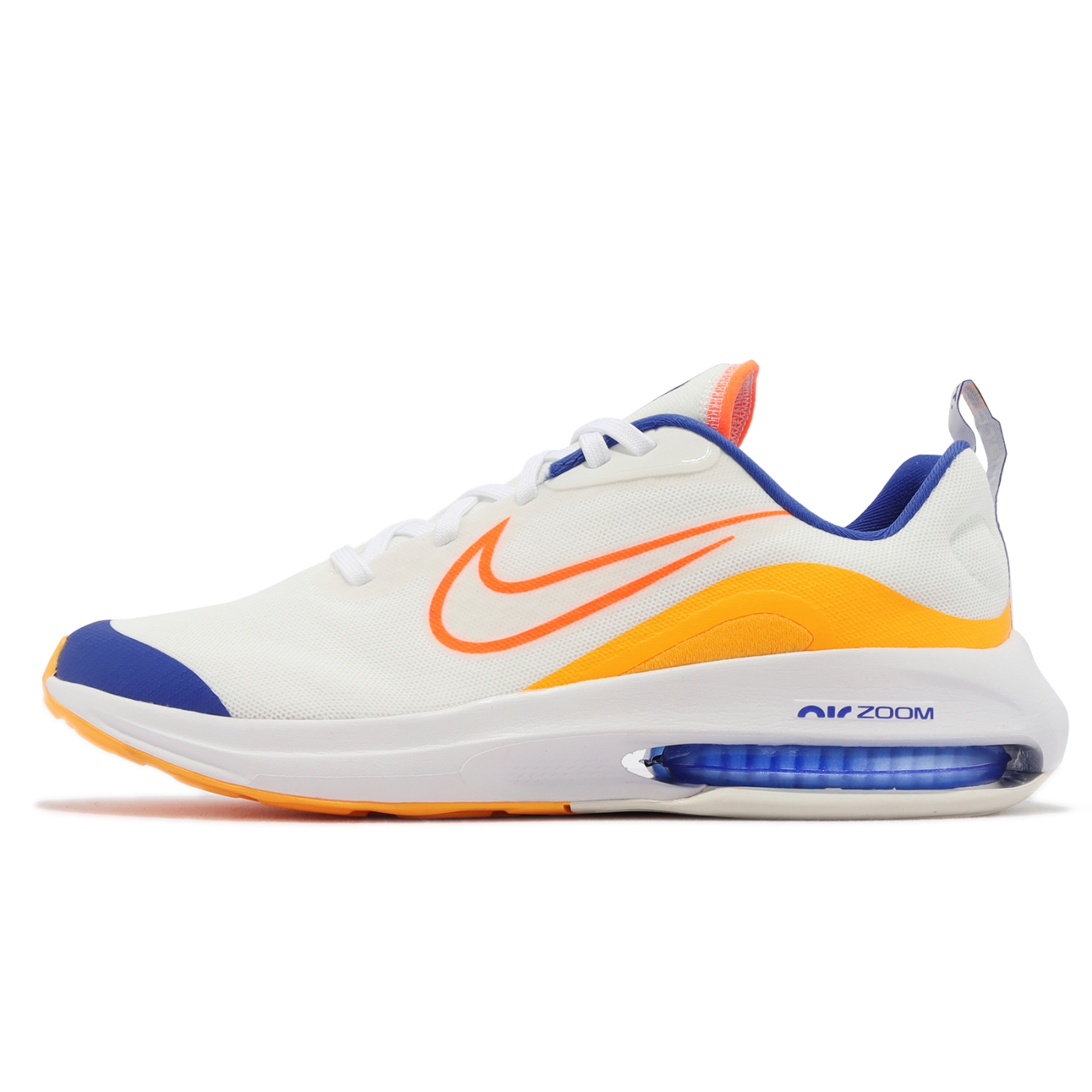 Nike 慢跑鞋Air Zoom Arcadia 2 GS 大童鞋女鞋白橙輕量透氣氣墊FD4637