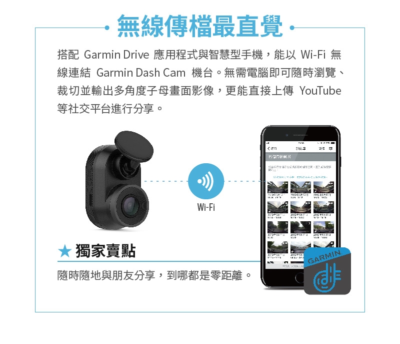 GARMIN Dash Cam Mini 極致輕巧高畫質行車記錄器