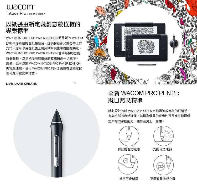 【Wacom】Intuos Pro medium 雙功能專業繪圖板 PTH-660/K1