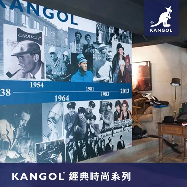 KANGOL LIBERTY系列 韓版潮流LOGO背帶小型側背包-藍色 KG1194