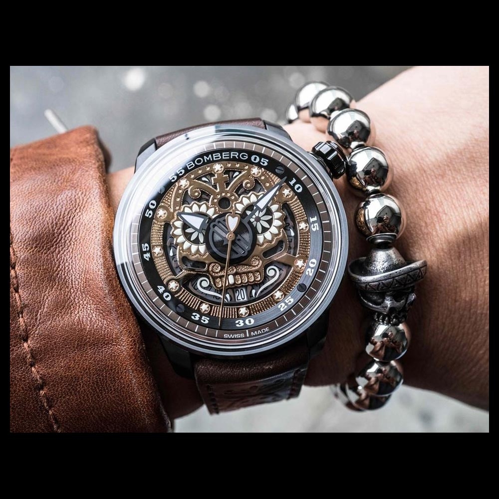 BOMBERG 炸彈表 Auto Mariachi Skull 限量版