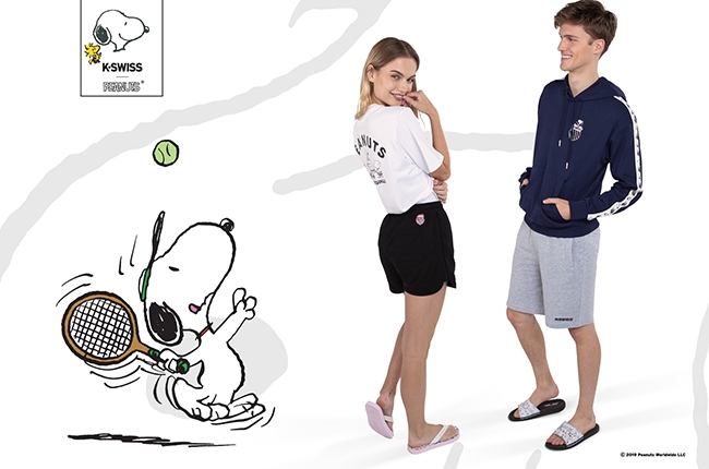 K-SWISS Polo One Piece SNOOPYPOLO洋裝-女-紅/白