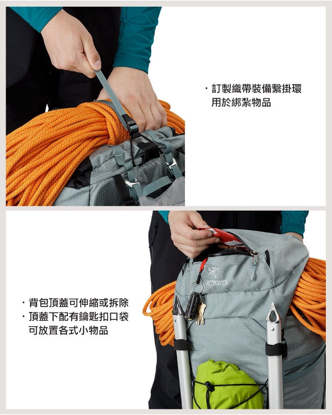 Arcteryx 始祖鳥 Alpha AR 55L 登山背包 機械灰