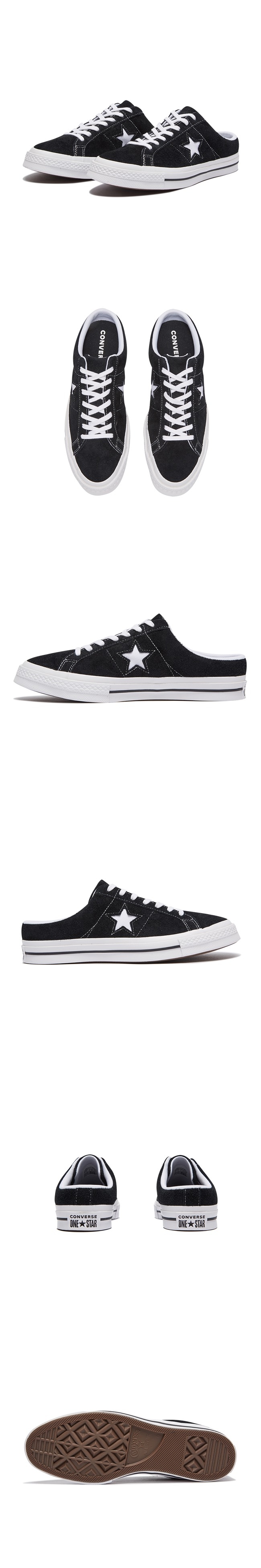 CONVERSE ONE STAR 男女休閒鞋 黑