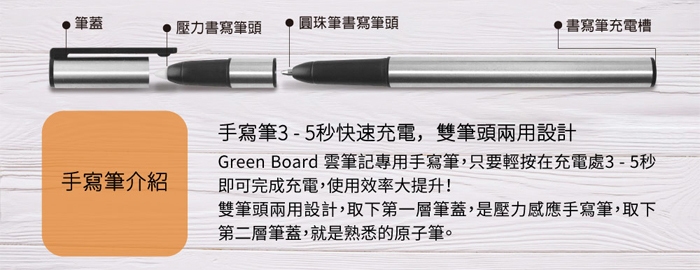 【Green Board 雲筆記】無線儲存式電紙板 手寫板 商務記事