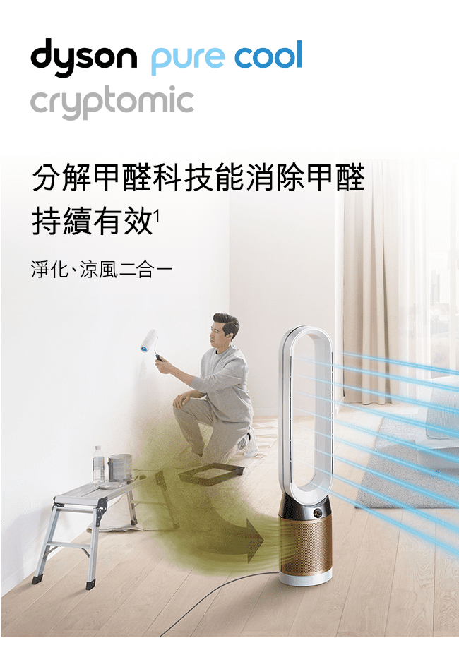 Dyson戴森 Pure Cool Cryptomic 智慧涼風清淨機 TP06 白金色