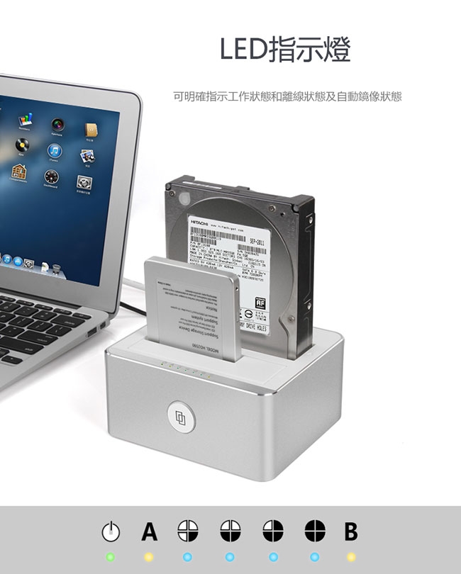 UNITEK 優越者USB3.1雙槽硬碟外接盒2.5/3.5吋