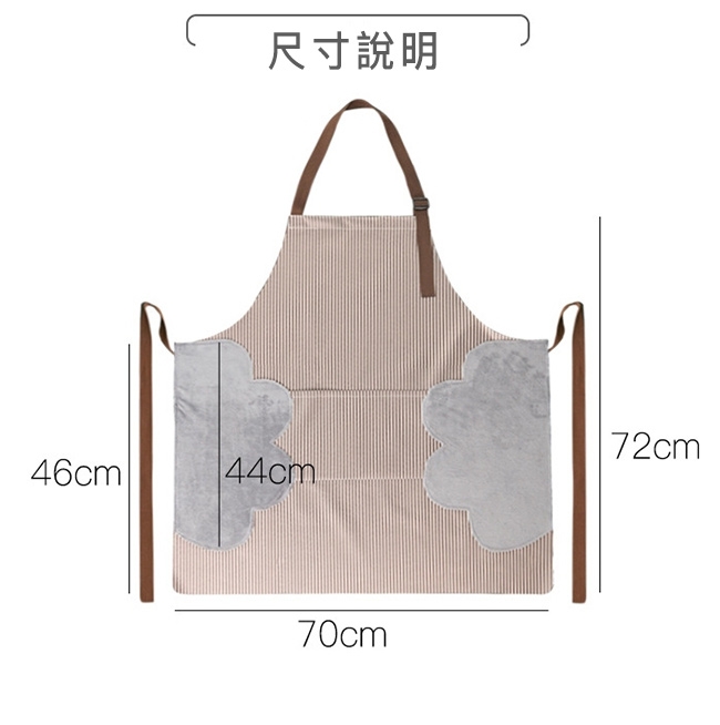 COMET 日式加厚可擦手防水防油圍裙(W15)
