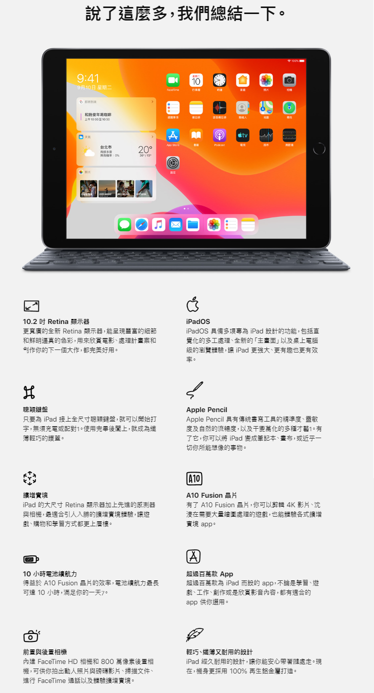 Apple iPad 2019 10.2吋 Wi-Fi 32G 平板電腦