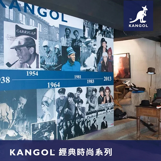 KANGOL LIBERTY系列 韓版潮流LOGO背帶小型插釦側背包-黑色 KG1193