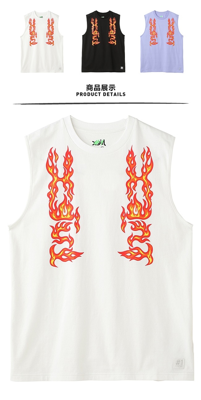 X-girl 1FLARE LOGO TANK TOP無袖上衣-白