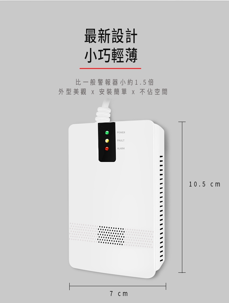 【防災專家】台灣製造住宅用瓦斯偵測器 CE認證 壁掛式瓦斯警報器