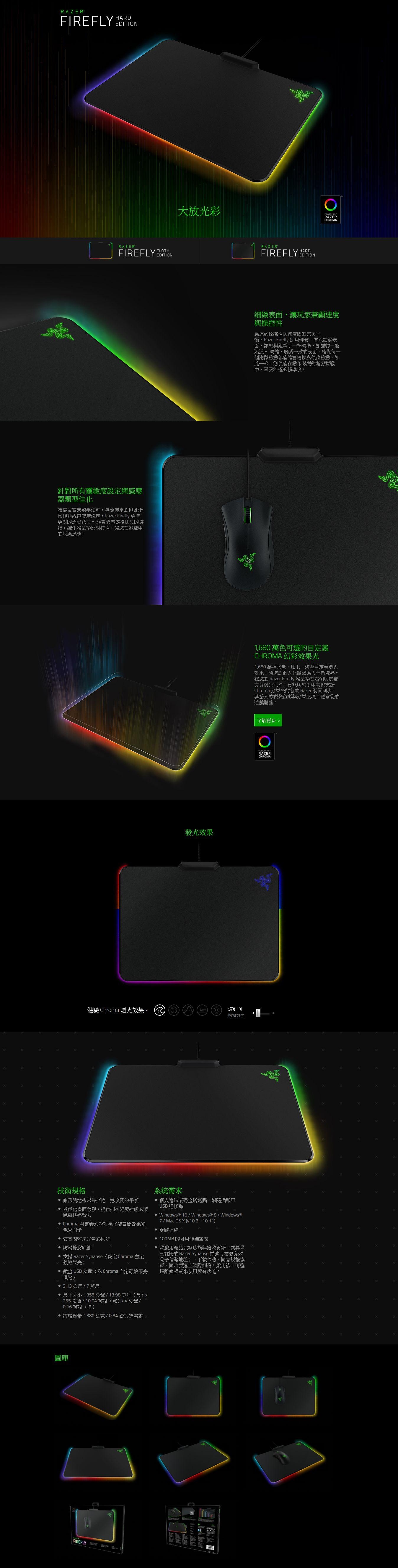 Razer 雷蛇 Firefly  Hard 烈焰神蟲鼠墊