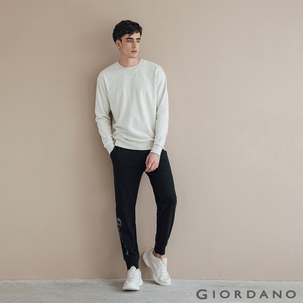 GIORDANO男裝G-MOTION炫彩運動休閒束口褲-19 標誌黑