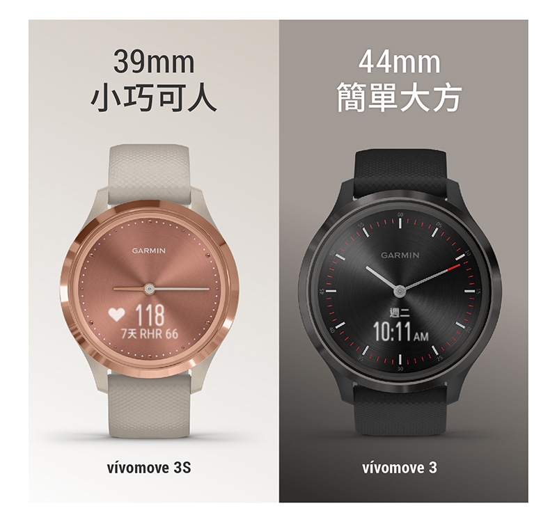 GARMIN vivomove 3 指針智慧腕錶