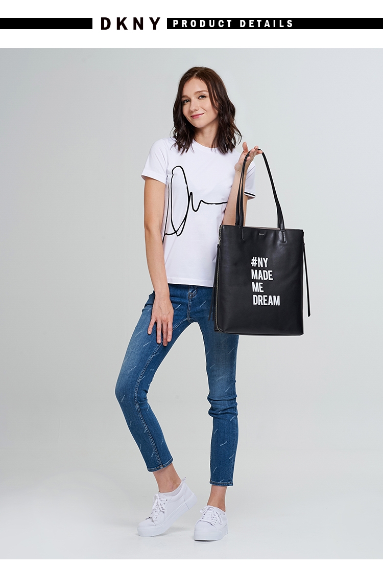 DKNY 休閒百搭肩背包 黑