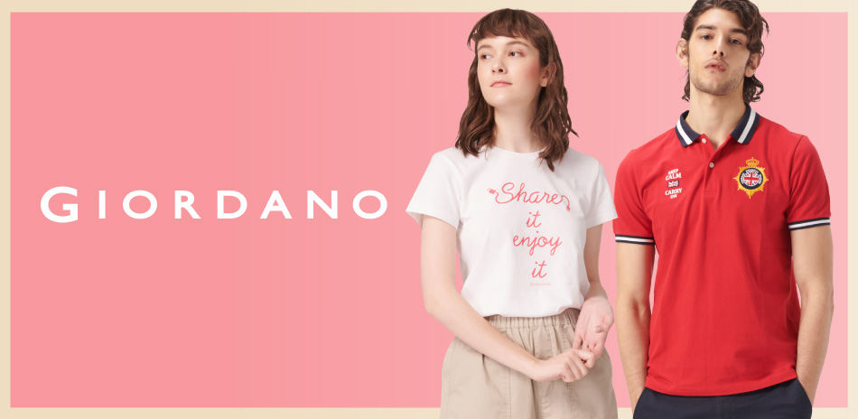 GIORDANO 百款男女春夏新品滿千打9折