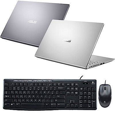 (鍵鼠超值組) ASUS X515MA 15吋筆電 (N4020/4G/256G/Win 11/Laptop)羅技 MK200 有線鍵盤滑鼠組			