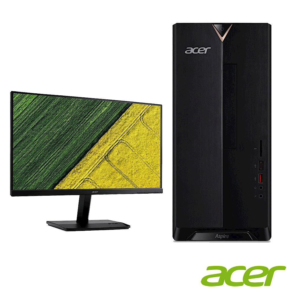 Acer XC-885 G5400/4GB/1TB/WIN10 桌上型電腦＋KA241Y 24型螢幕組合 product image 1