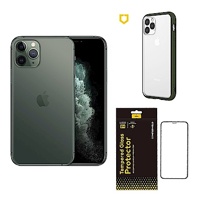 Apple超值組-iPhone 11 Pro 64G+犀牛盾邊框背蓋二用殼+滿版玻璃貼