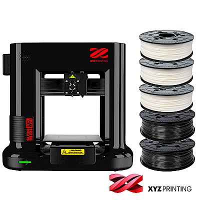 超值組-XYZprinting - da Vinci mini w+3D列印機+3D列印 600g Tough PLA 線材匣(白3黑2) product thumbnail 2