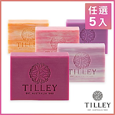 [時時樂限定加贈玫瑰水]澳洲Tilley 百年特莉植粹香氛皂超值5入組 product thumbnail 2