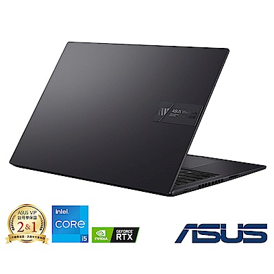 [超值組]ASUS K3605ZC 16吋輕薄筆電(i5-12450H/RTX3050/8G/512G/搖滾黑)＋威力導演 365 序號卡 (一年訂閱方案) product thumbnail 2