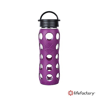 (組)[買大送小] lifefactory 玻璃水瓶平口650ml(紫色)+475ml(多色任選) product thumbnail 2