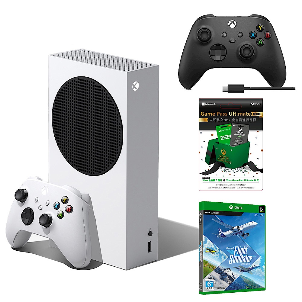 微軟Xbox Series S 512GB遊戲+無線控制器（磨砂黑）+ USB-C 纜線 product image 1