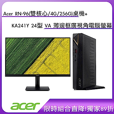 組合賣場名稱：超值組-Acer 雙核心迷你桌機+24型螢幕