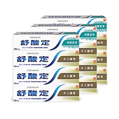 舒酸定 長效抗敏牙膏超值12入組(多元護理120g*9+深層潔淨100g*3) product thumbnail 2