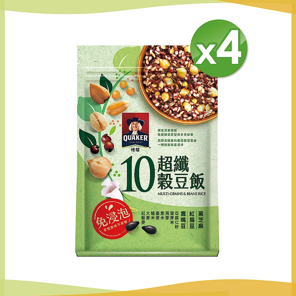 桂格免浸泡10超纖穀豆飯1000g四入超值組 product image 1