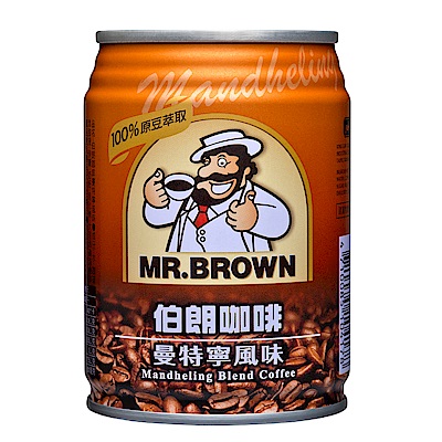 【金車伯朗】曼特寧風味咖啡240ml-24罐/箱 兩箱入  product thumbnail 2