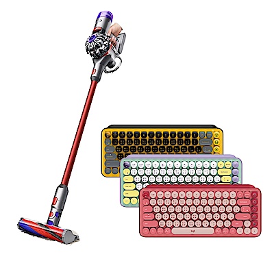 【品牌週限定】Dyson V8 slim fluffy無線吸塵器+羅技POP Keys無線機械式鍵盤 product thumbnail 2