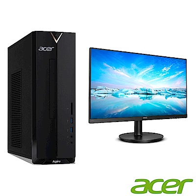 Acer XC-330 雙核桌上型電腦(A4-9120E/4G/1T/Win10h)＋PHILIPS 24型IPS FHD廣視角螢幕組合