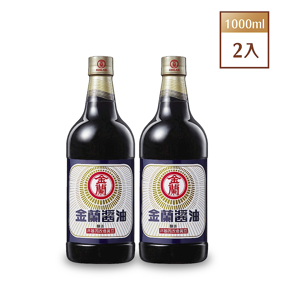 金蘭醬油1000ml  x2入 product image 1