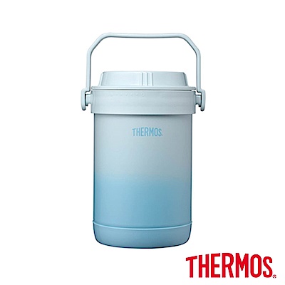 (組)THERMOS膳魔師不鏽鋼超輕量自動上鎖真空保溫瓶450ml(JNS-453-GGY)(漸層灰)+秘境藍燜燒提鍋1.5L(RPF-20-GBL) product thumbnail 2