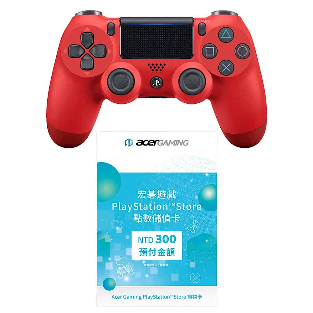 PS4原廠無線控制器(CUH-ZCT2 系列)+PlayStation點數儲值卡300元 組合 product image 1