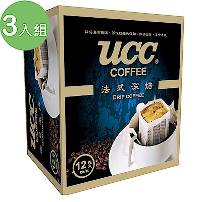 UCC 法式深焙濾掛式咖啡(8gx12入) 超值3入組