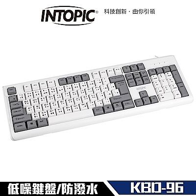 (超值組合) INTOPIC 廣鼎 有線雙色鍵帽鍵盤+光學滑鼠組 (KBD-96+MS-101) product thumbnail 2