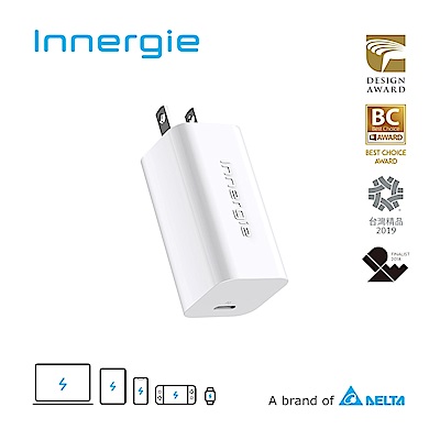 [組合]Innergie 60C Pro (摺疊版) 60瓦 USB-C 萬用充電器+ C-T 1.5公尺 筆電充電線  product thumbnail 2