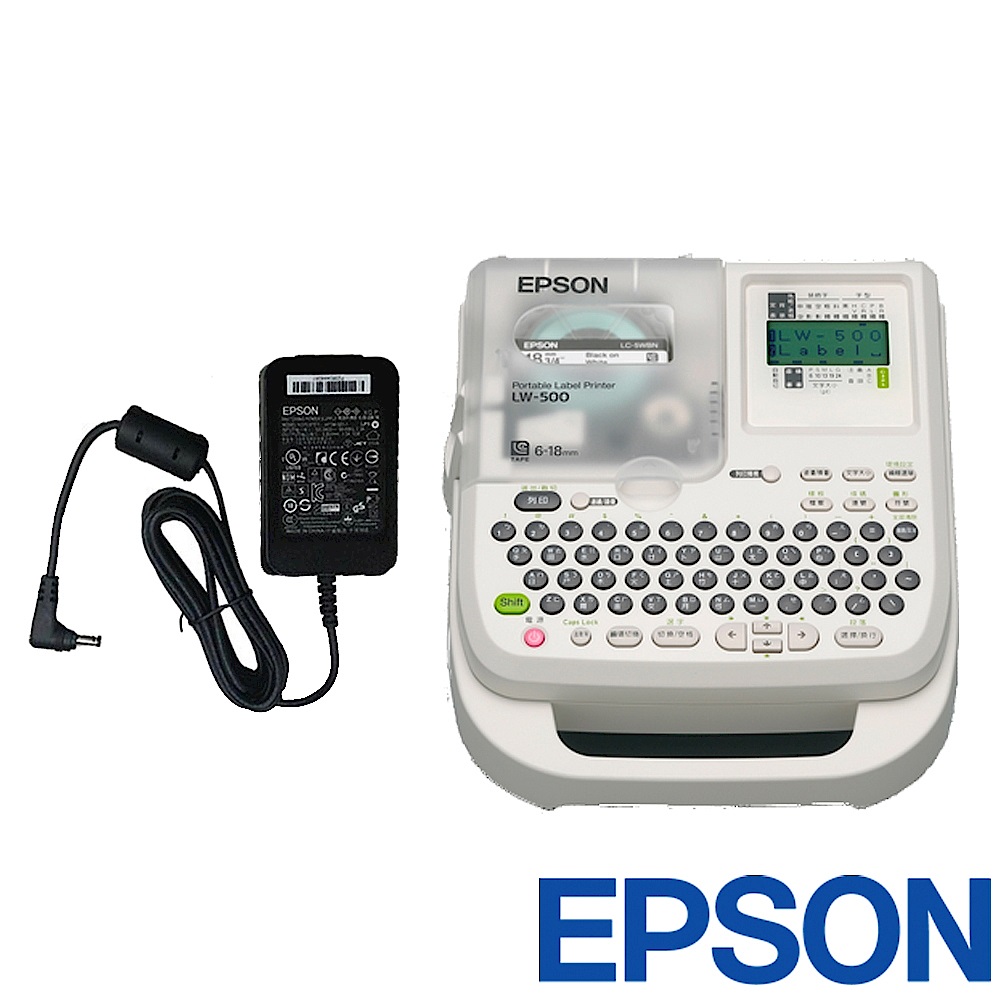 超值組-EPSON LW-500 可攜式標籤機+變壓器 product image 1