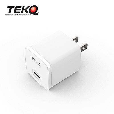 [組合] TEKQ 20W USB-C PD 快速充電器+TEKQ uCable USB-C 快充傳輸線-200cm product thumbnail 2