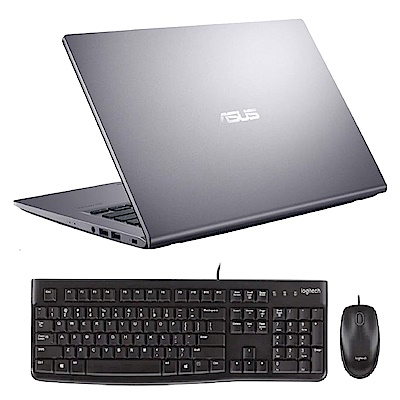 (鍵鼠超值組) ASUS X415MA 14吋筆電 (N4020/4G/128G SSD/Laptop/星空灰)羅技 MK120 有線滑鼠鍵盤組			