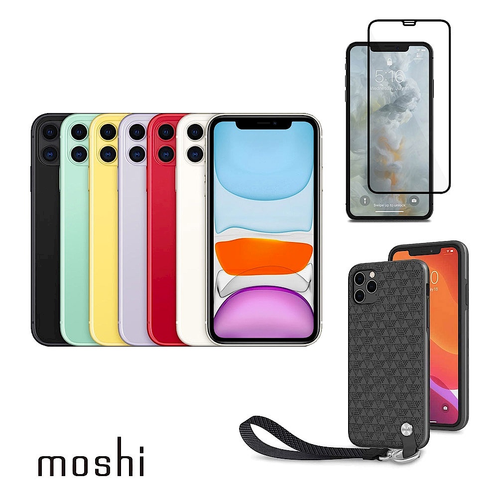 Apple超值組-iPhone 11 64G+Moshi腕帶保護殼+玻璃保貼 product image 1