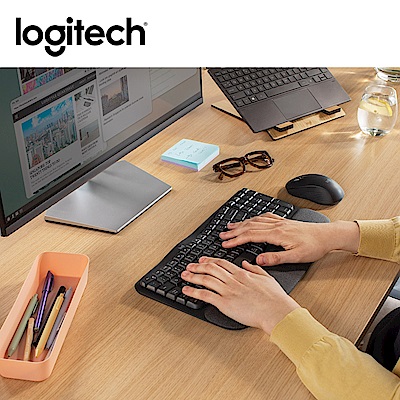 (超值組合)Logitech 羅技 Wave Keys人體工學鍵盤+Lift 人體工學垂直滑鼠(石墨灰) product thumbnail 4