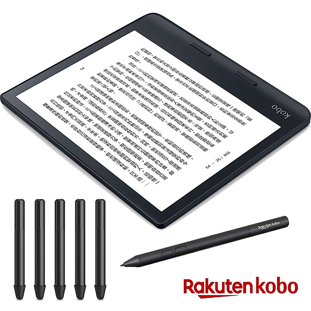 觸控筆+筆芯組] 樂天Kobo Sage 8 吋電子書閱讀器+樂天Kobo Stylus 觸控