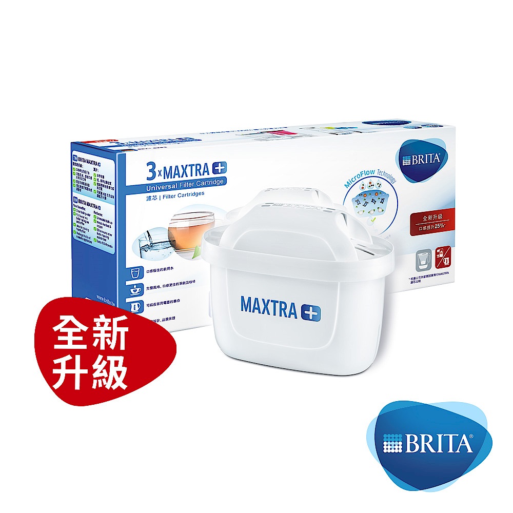 組)[平均178/個,共9入濾芯]德國BRITA MAXTRA Plus 3入濾芯(快), 濾水壺濾芯