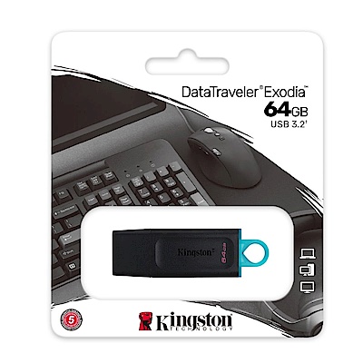 [超值雙入組]金士頓 Kingston DataTraveler Exodia 64GB 隨身碟 DTX product thumbnail 2